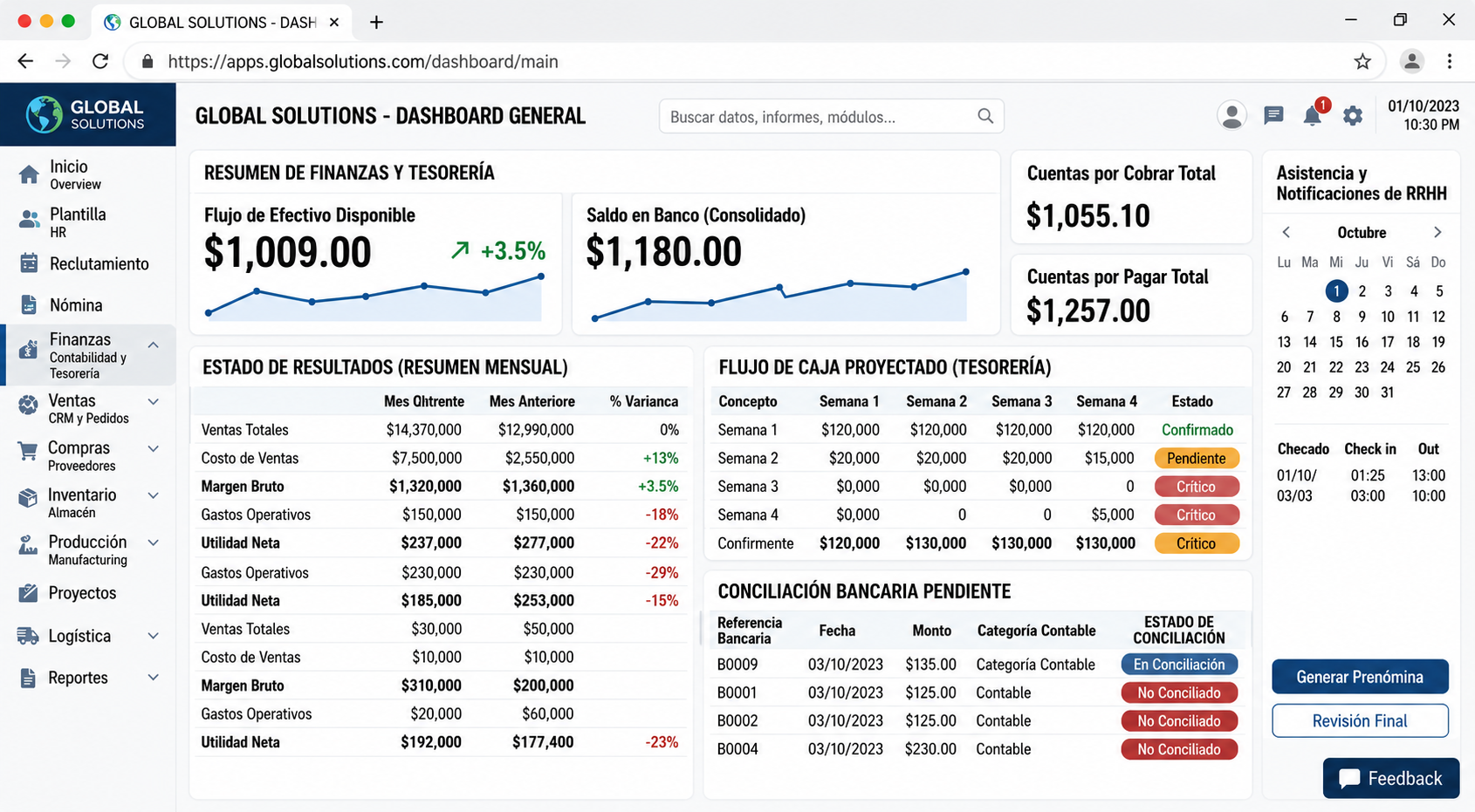 Módulo de Finanzas — LR Solutions