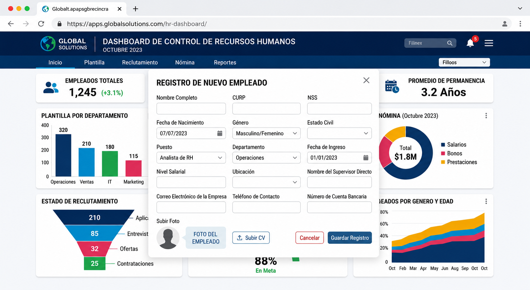 Registro de empleados — LR Human